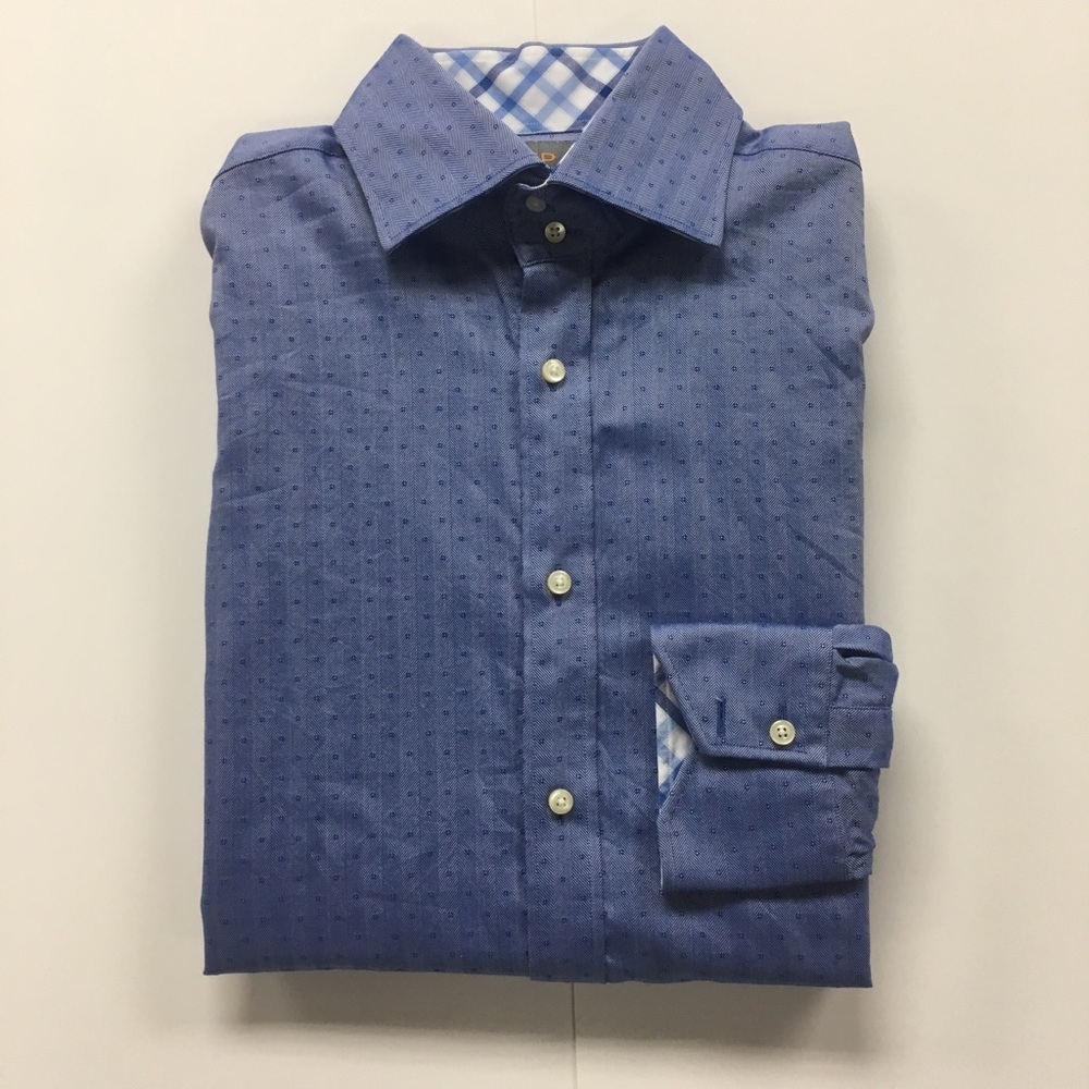 Thomas Dean Long Sleeve Button Down